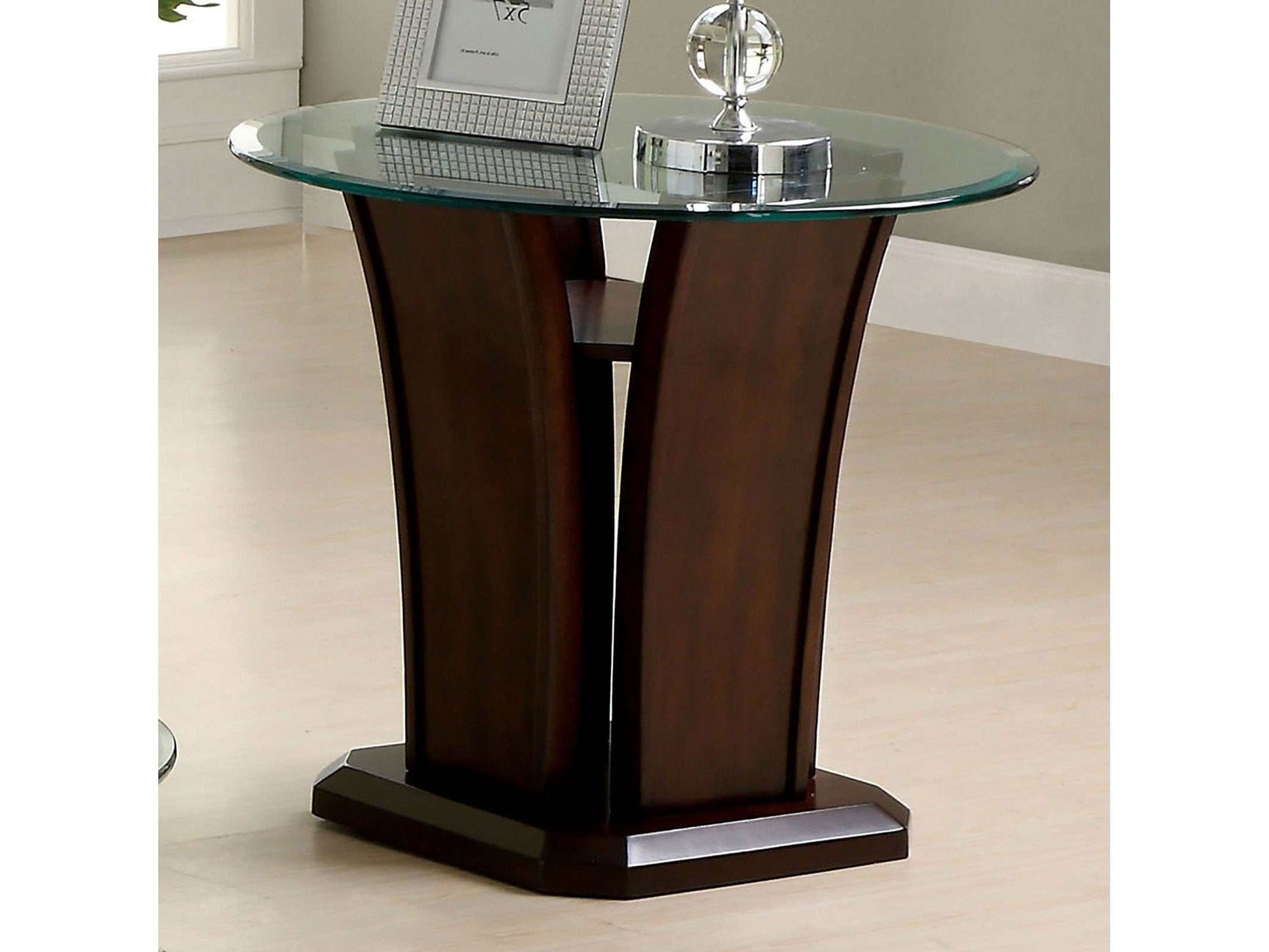 Manhattan Brown Cherry End Table - Ornate Home