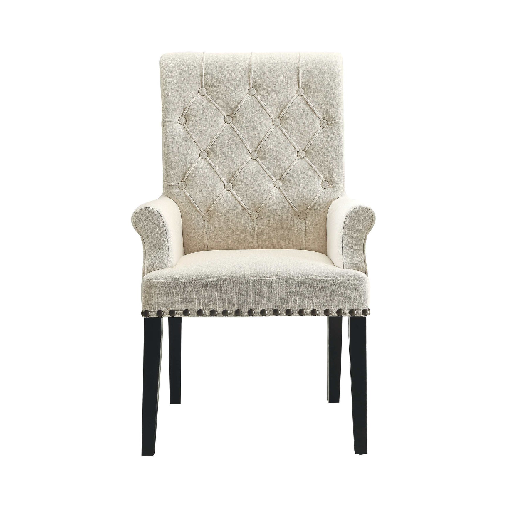 Mapleton Rustic Espresso & Beige Arm Chair - Ornate Home
