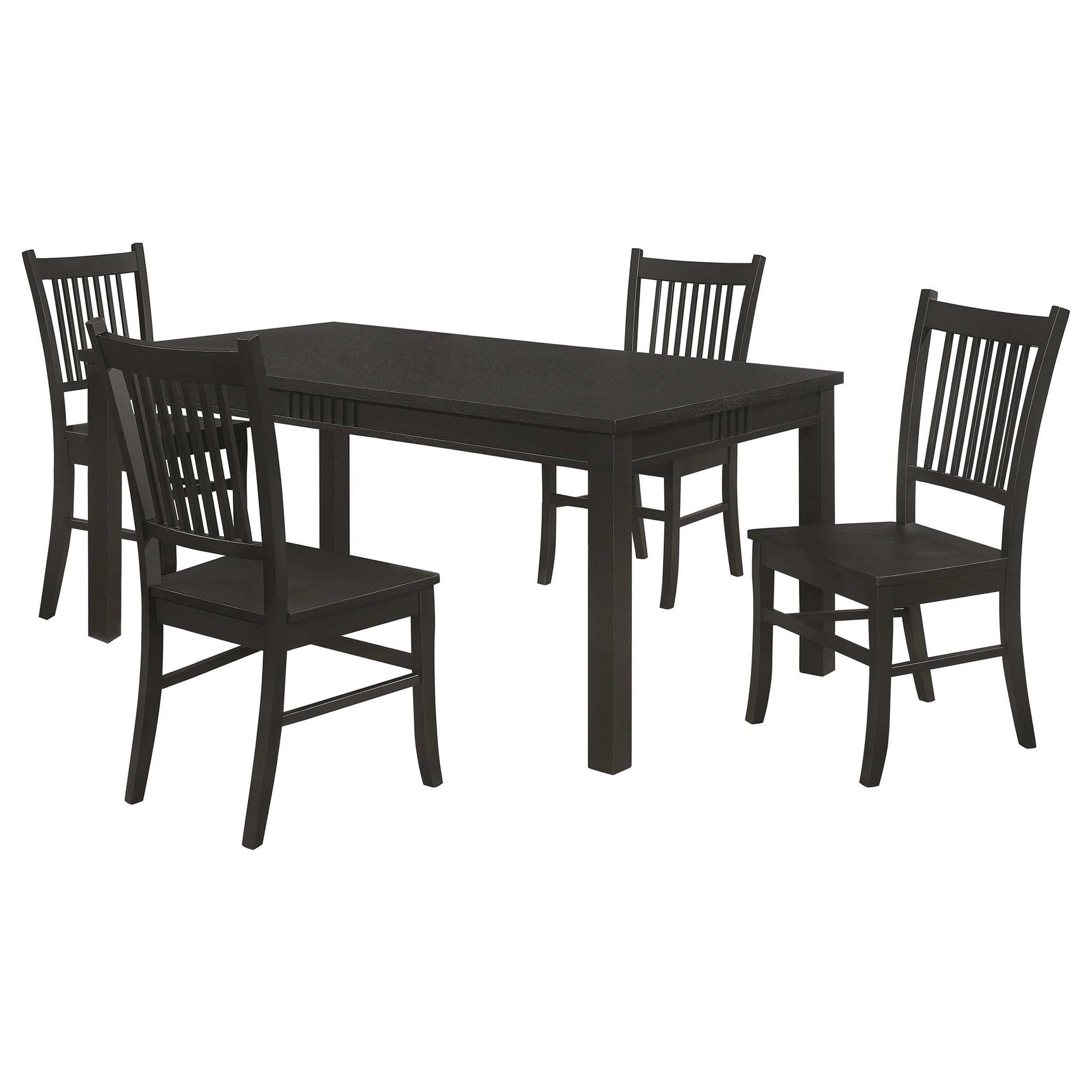 Marbrisa Matte Black 5 Pc Dining Set - Ornate Home