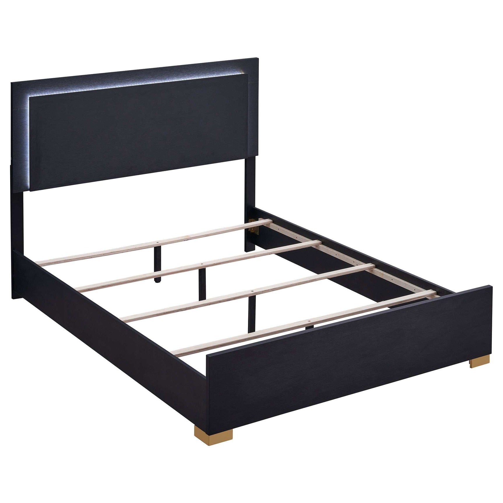 Marceline Black Eastern King Bed 5 Pc Set - Ornate Home