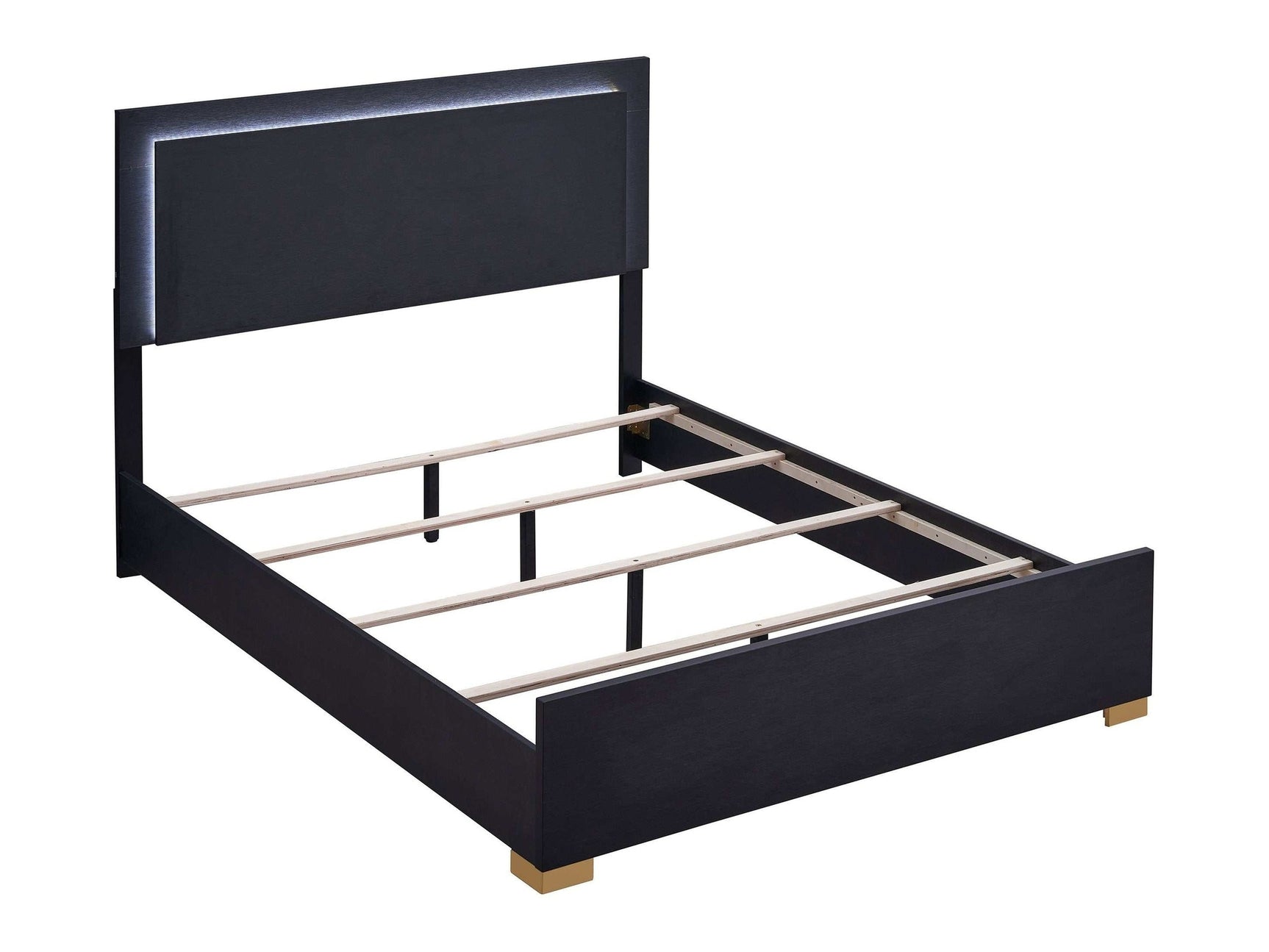 Marceline Black Eastern King Bed - Ornate Home