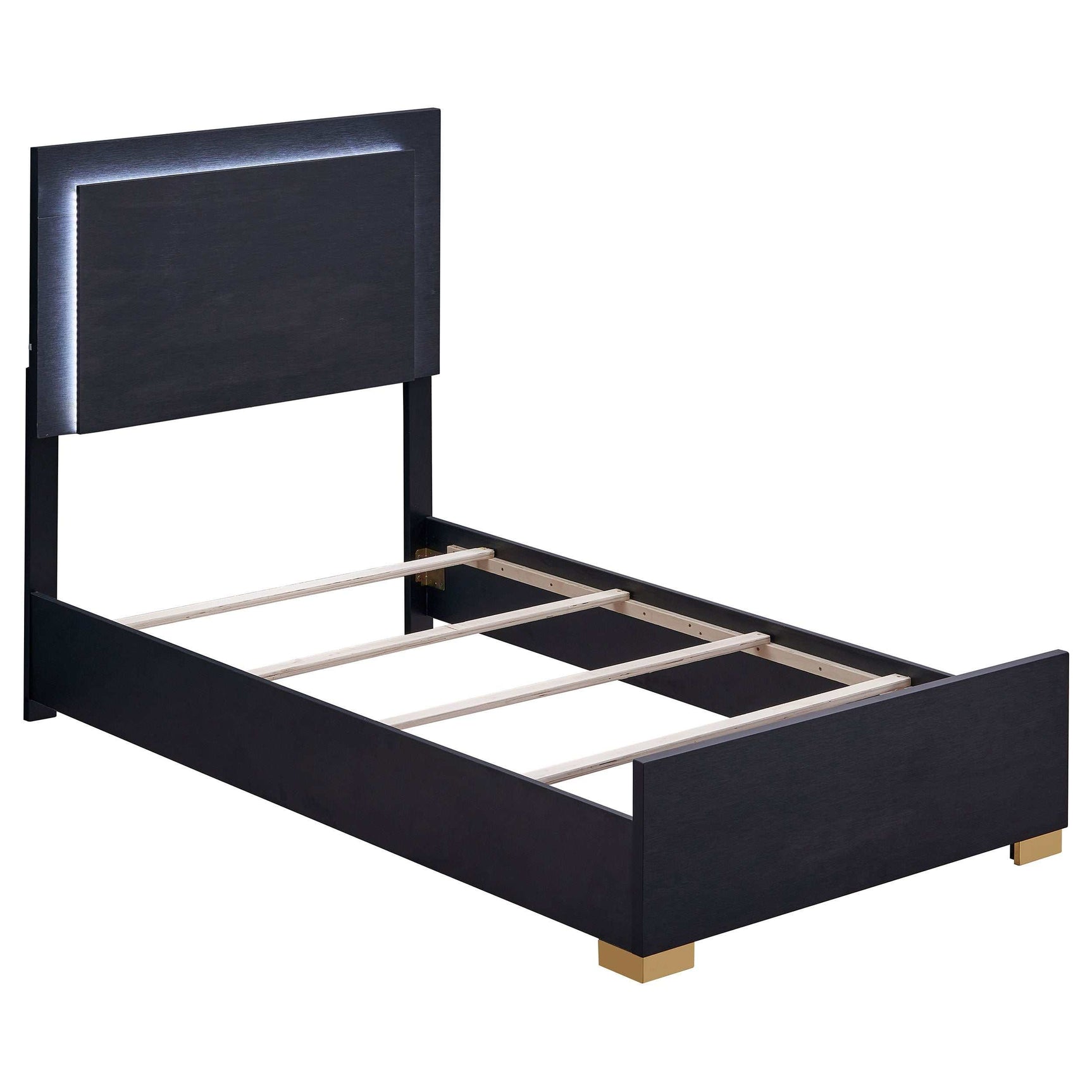 Marceline Black Twin Bed 4 Pc Set - Ornate Home