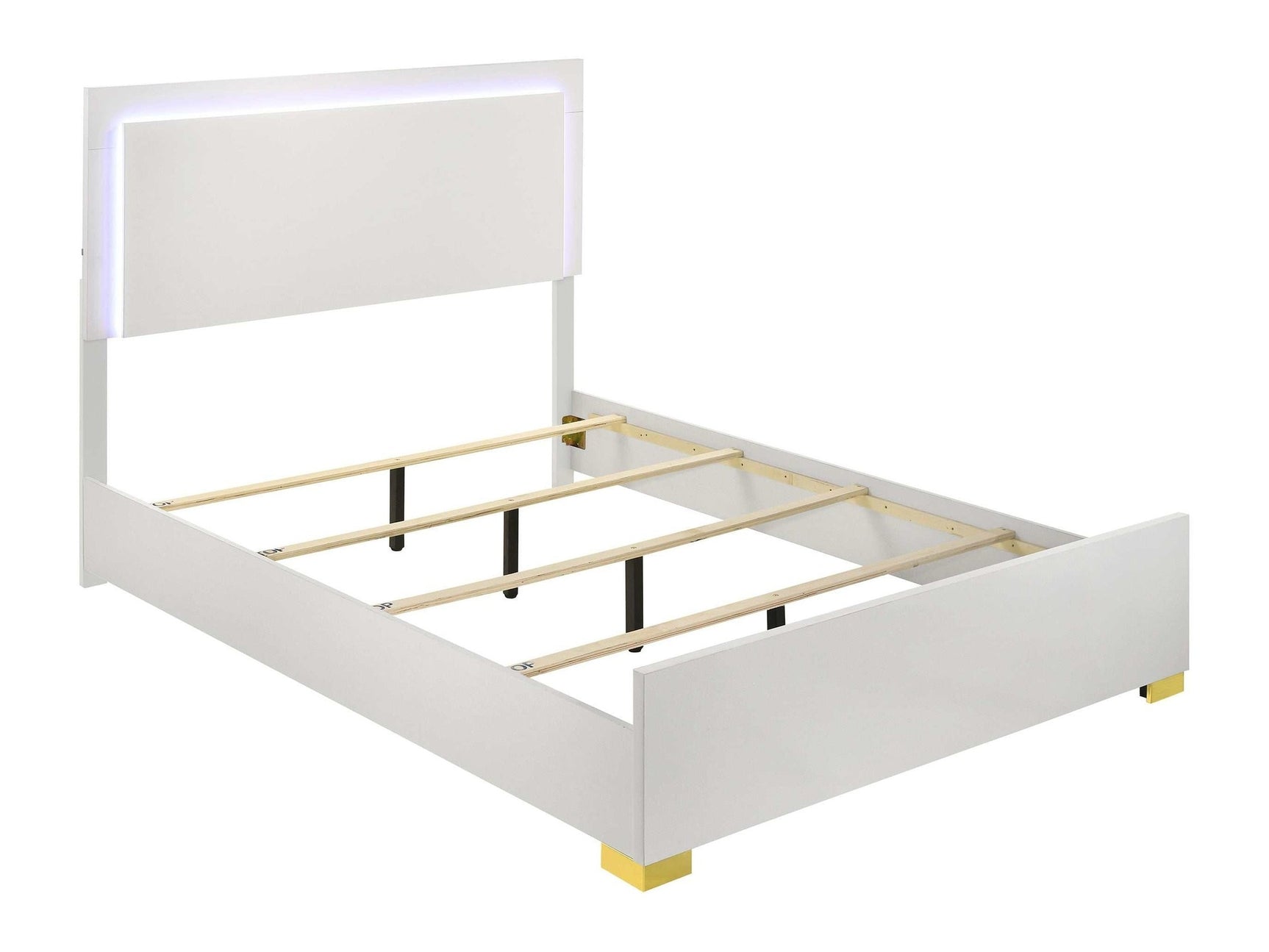 Marceline White Eastern King Bed - Ornate Home