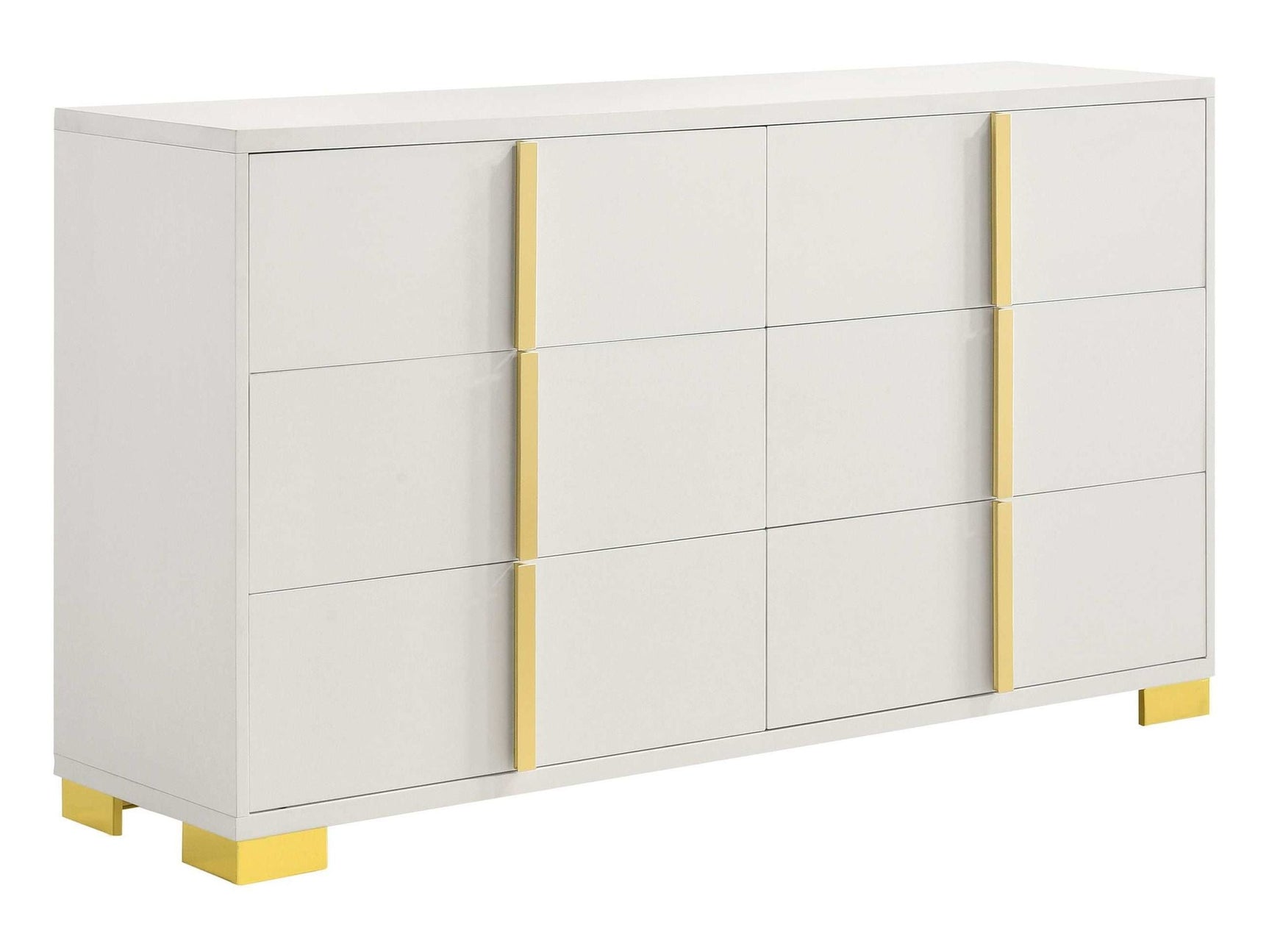 Marceline White / Gold Dresser - Ornate Home