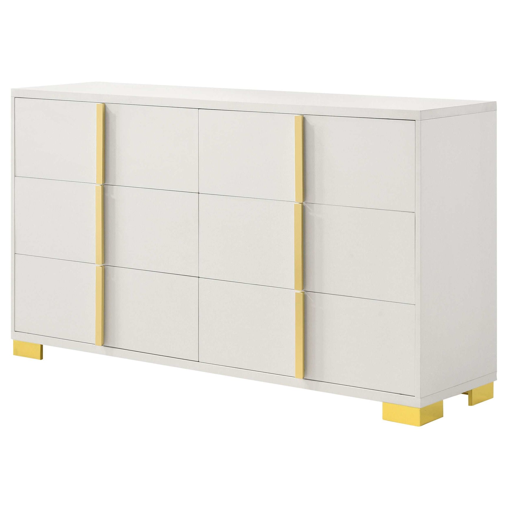 Marceline White / Gold Dresser - Ornate Home