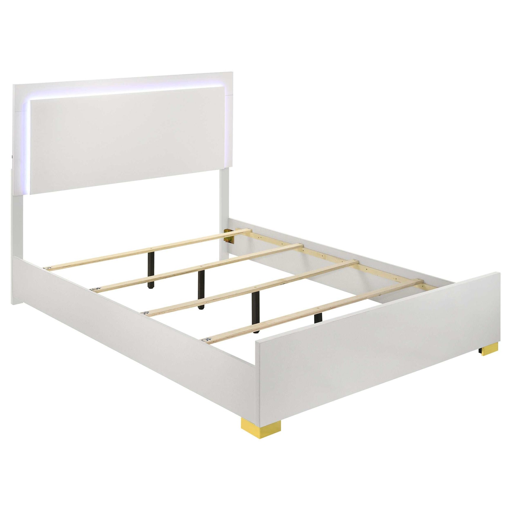 Marceline White Queen Bed 5 Pc Set - Ornate Home