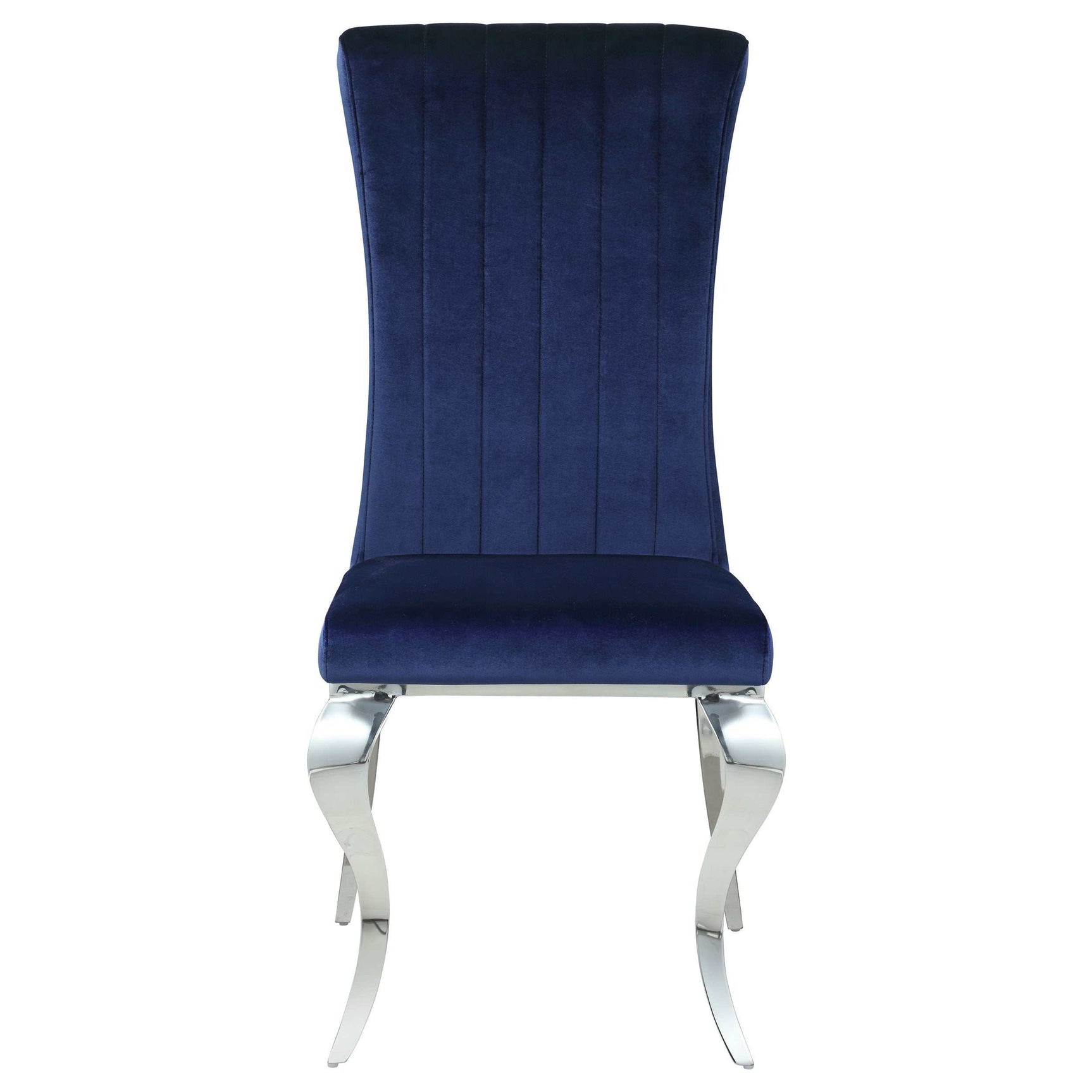 Marilyn Ink Blue / Mirror 5 Pc Dining Set - Ornate Home