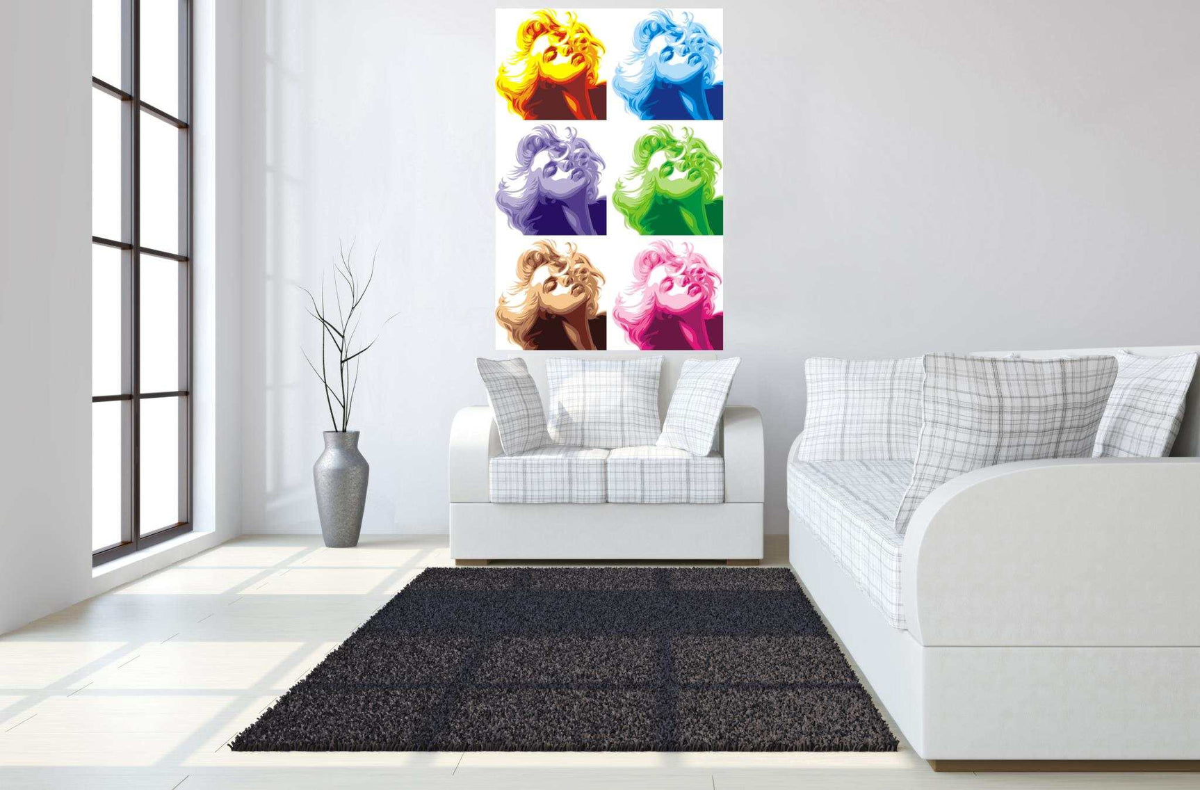 Marilyn Tempered Glass w / Foil Wall Art - Ornate Home