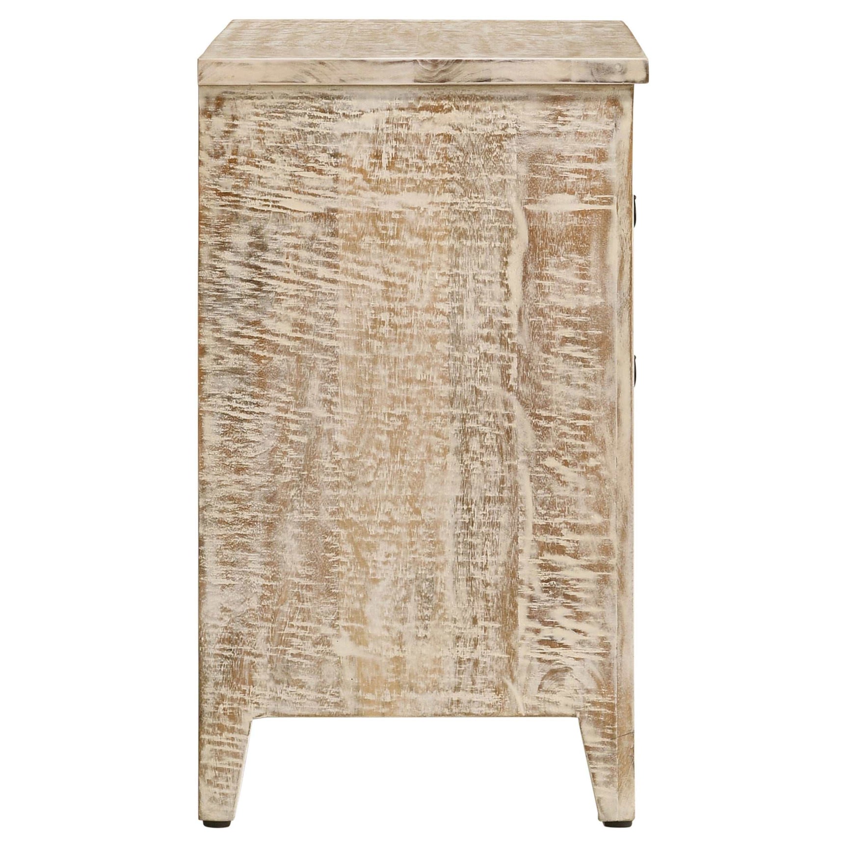 Mariska White Distressed Accent Cabinet - Ornate Home