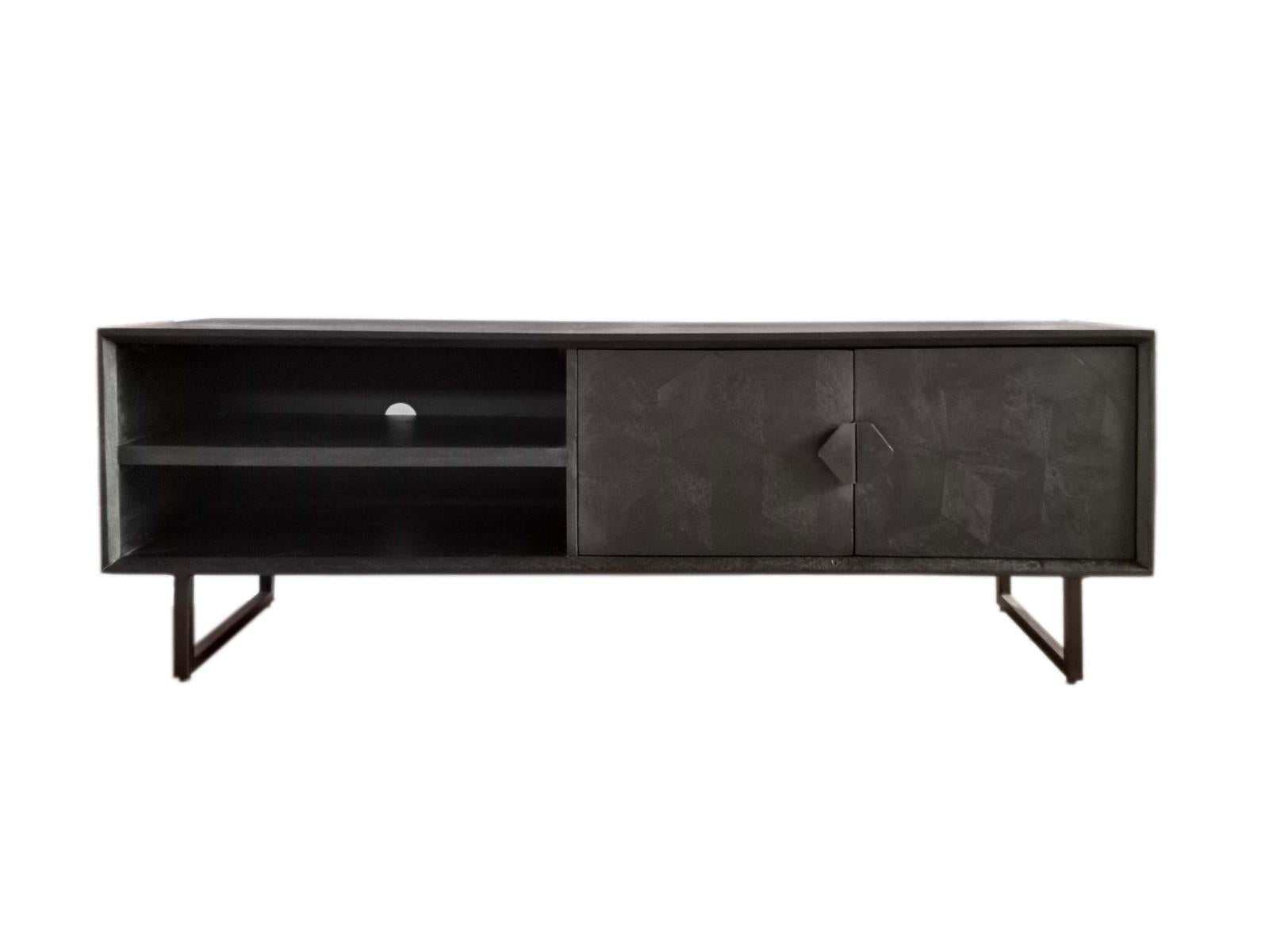 Marsden Charcoal Black 7 " TV Stand - Ornate Home