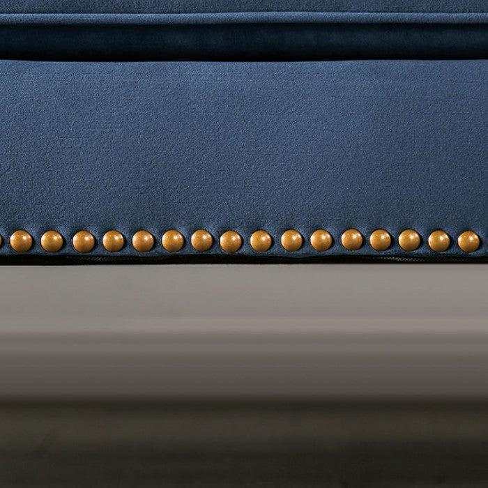 Martinique Blue Stationary Sofa & Loveseat 2pc - Ornate Home