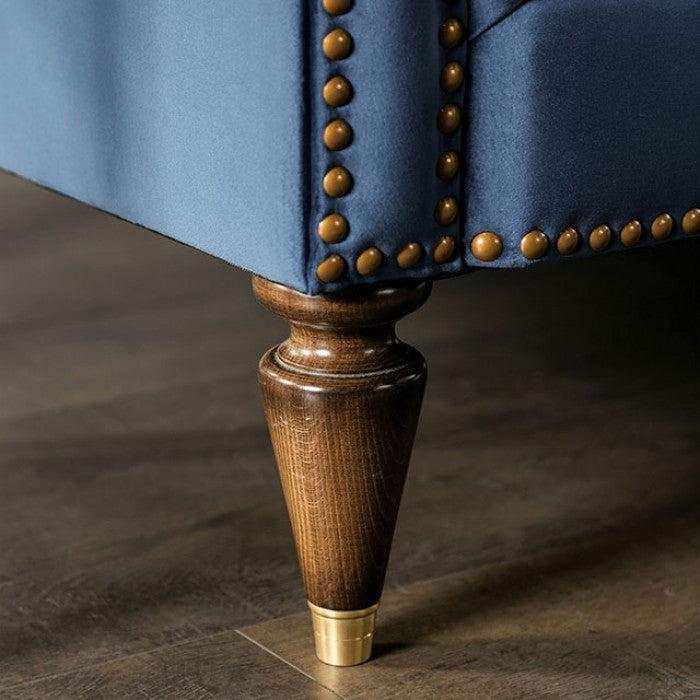 Martinique Blue Stationary Sofa & Loveseat 2pc - Ornate Home