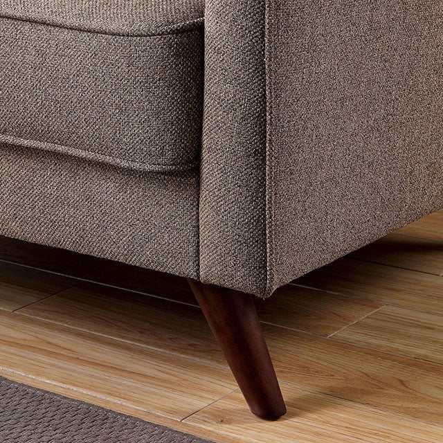 Maxime Light Brown Loveseat - Ornate Home