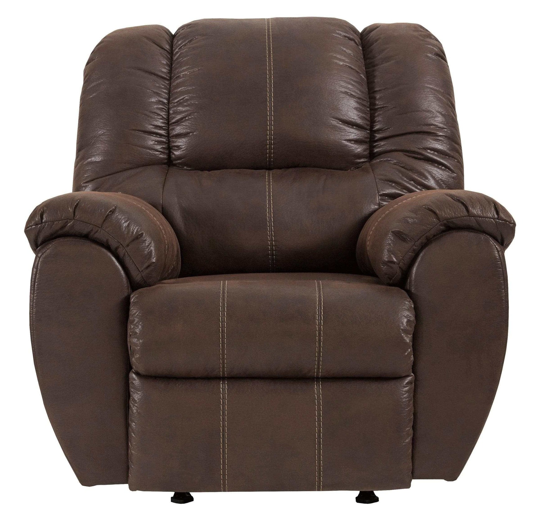 McGann Faux Leather Manual Rocker Recliner - Ornate Home