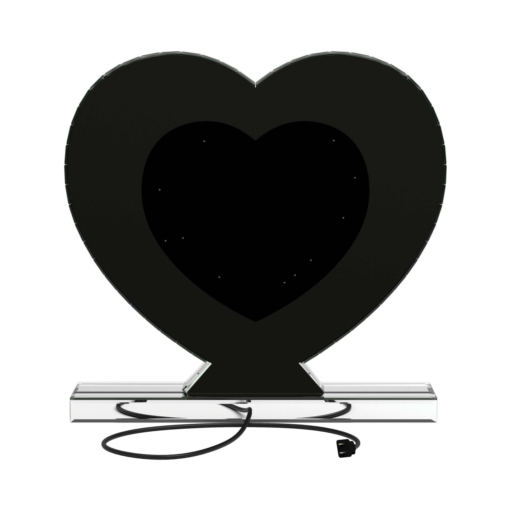 Melia Silver Heart Shape Table Mirror - Ornate Home