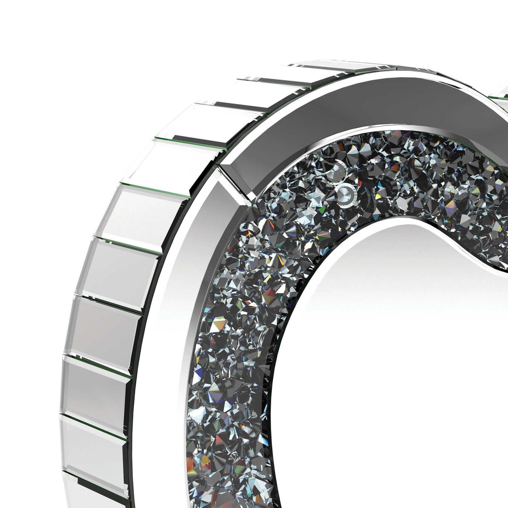 Melia Silver Heart Shape Table Mirror - Ornate Home