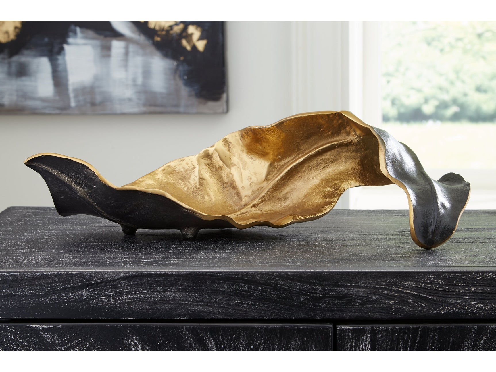 Melinda Black/Gold Finish Sculpture - Ornate Home