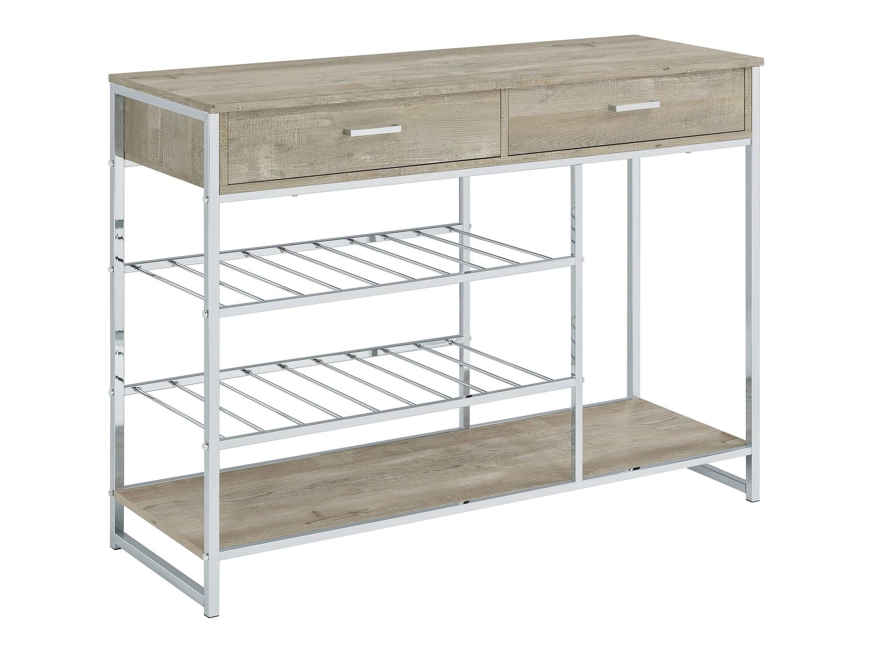 Melrose Grey Bar Cabinet - Ornate Home