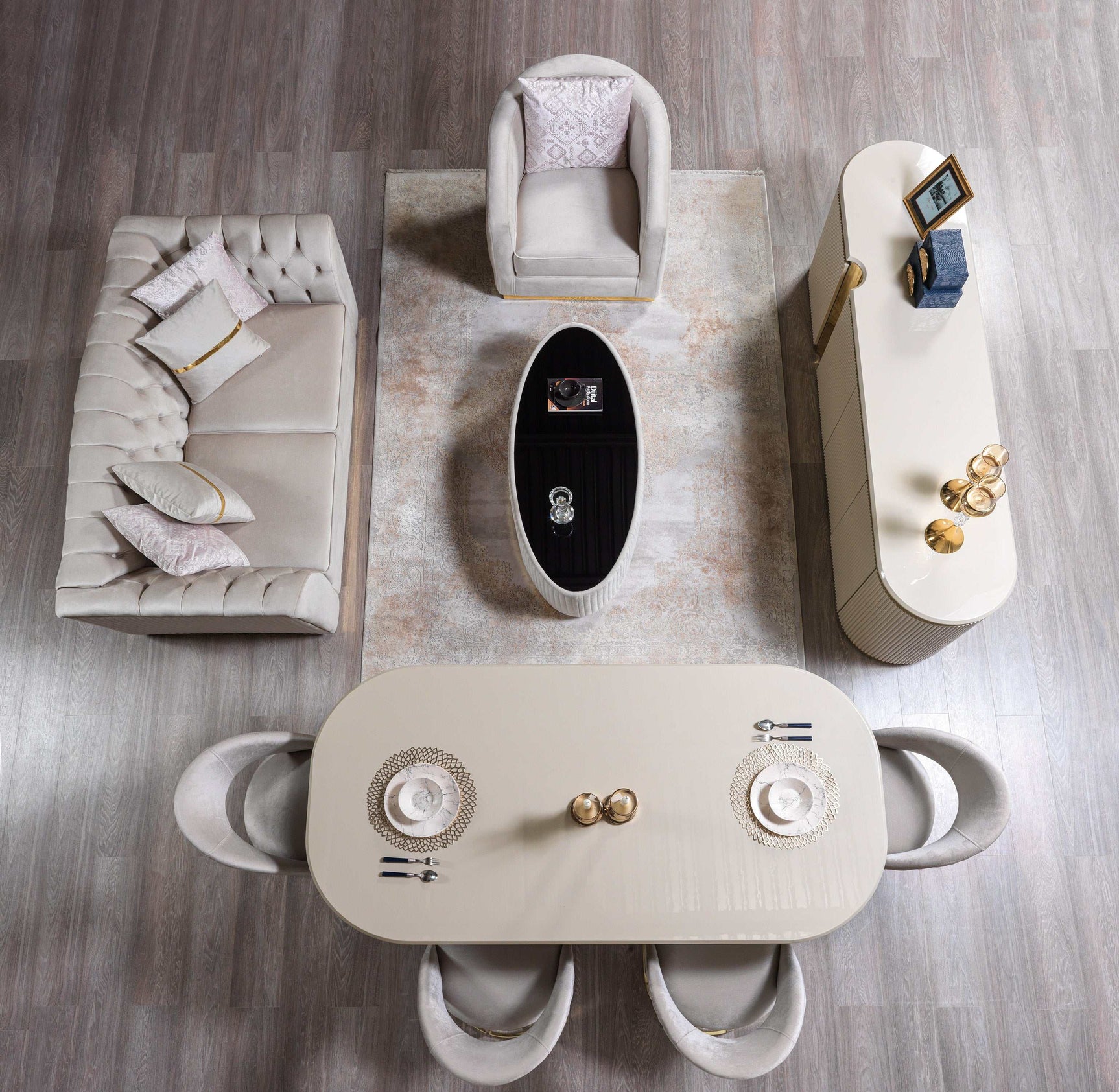 Milena Ivory Coffee Table - Ornate Home