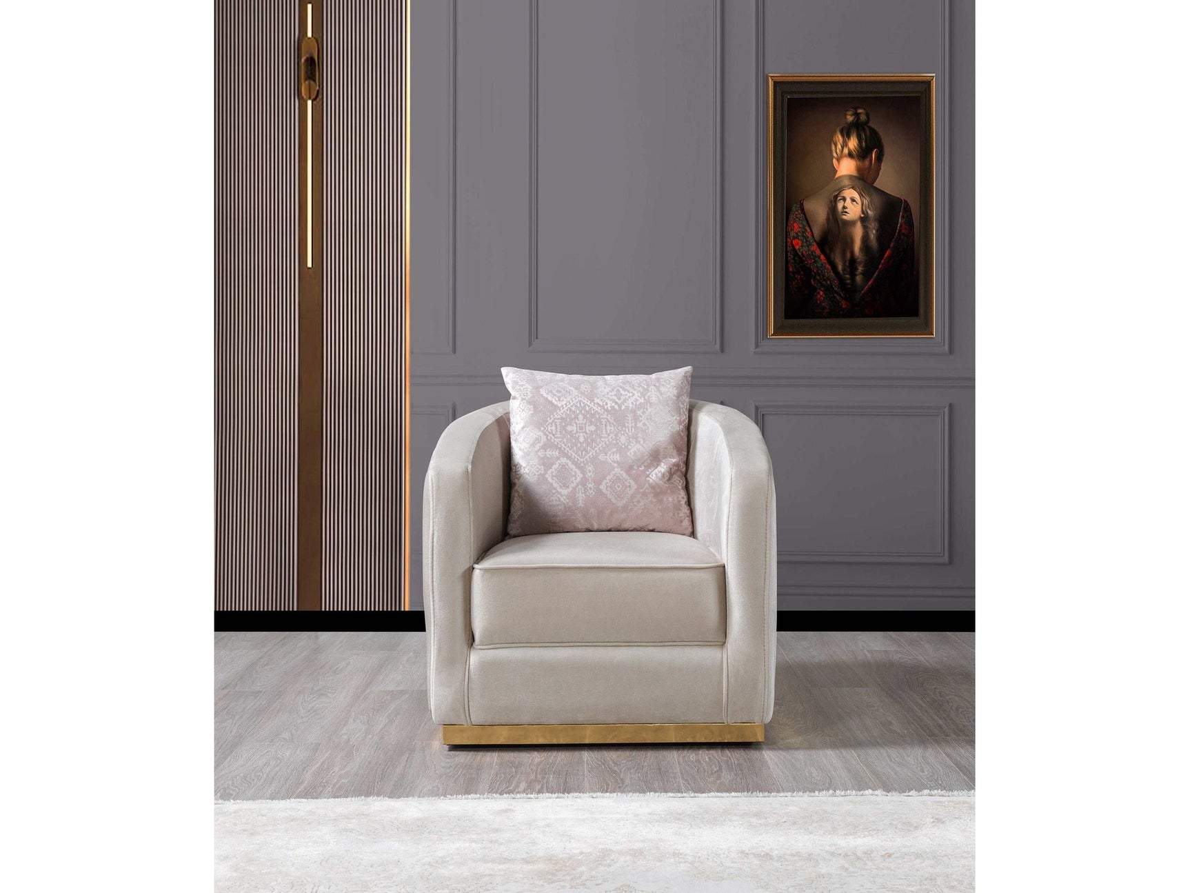 Milena Ivory Velvet Chair - Ornate Home