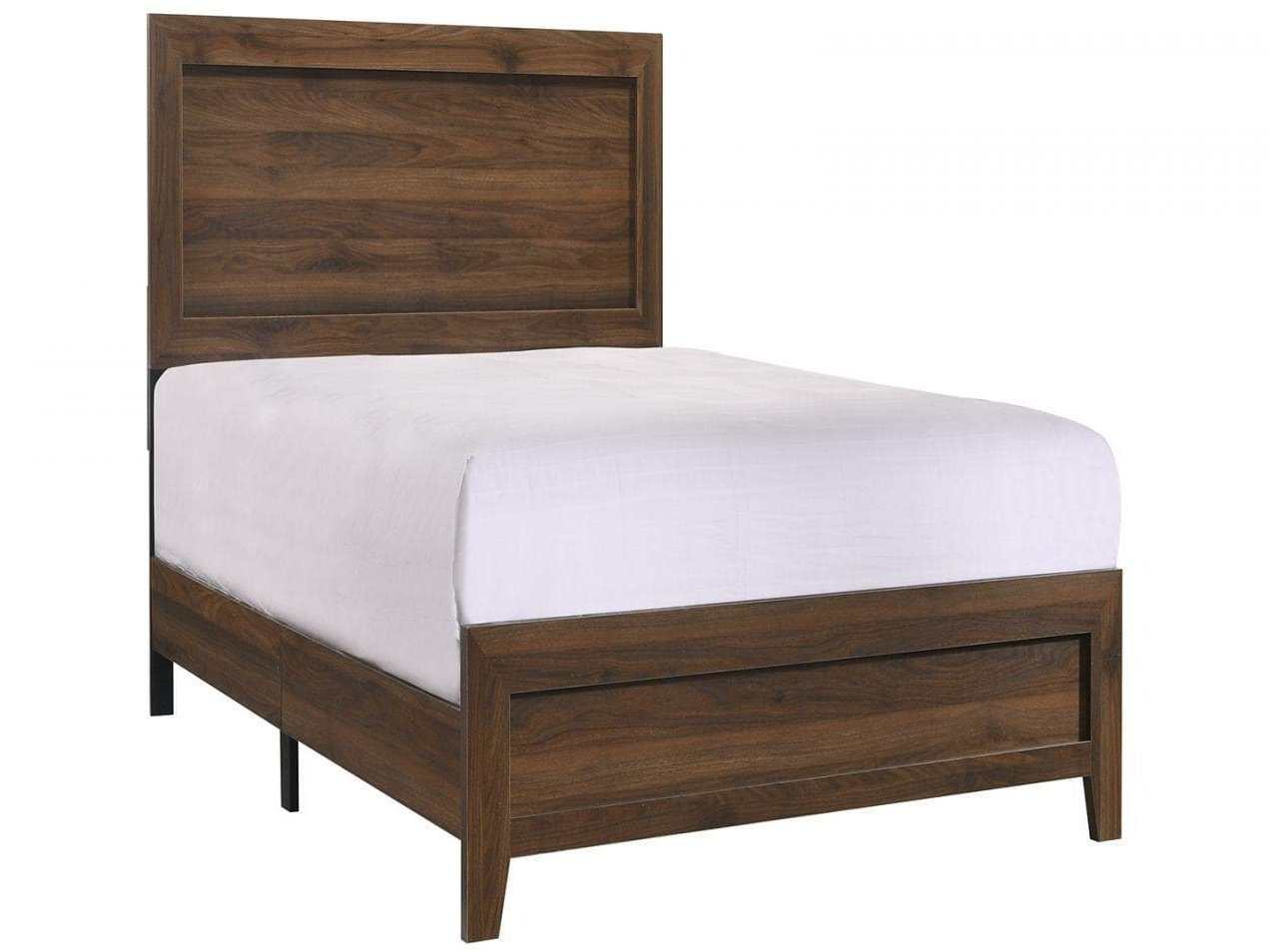 Millie Cherry Brown Twin Panel Bed - Ornate Home