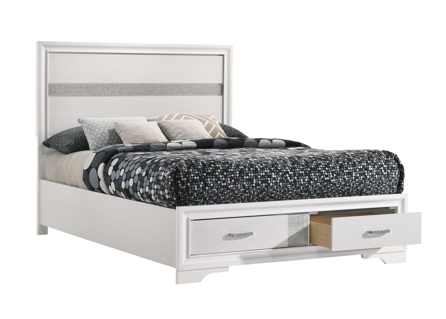 Miranda White Full Storage Bed - Ornate Home