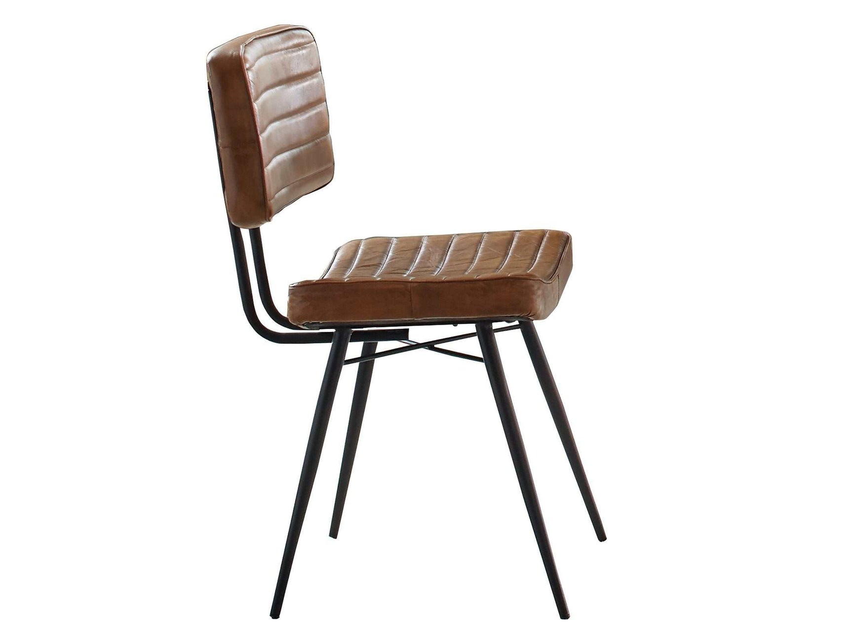 Misty Camel & Black Side Chairs (Set of 2) - Ornate Home