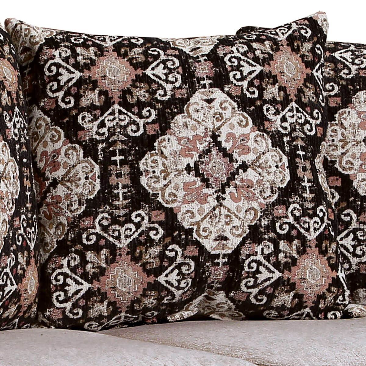 Molfetta Light Brown & Black Sofa & Loveseat - Ornate Home