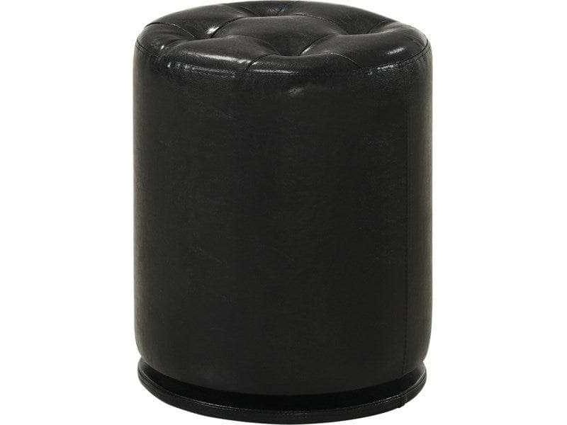 Morgan Black Round Vanity Swivel Stool - Ornate Home