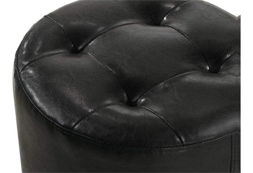 Morgan Black Round Vanity Swivel Stool - Ornate Home