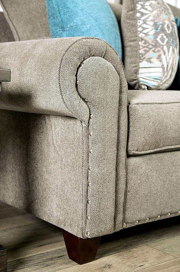 Mott Gray Stationary Sofa & Loveseat 2pc - Ornate Home