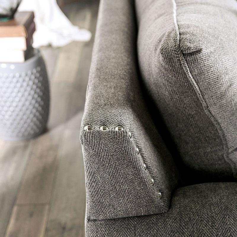 Mott Gray Stationary Sofa & Loveseat 2pc - Ornate Home