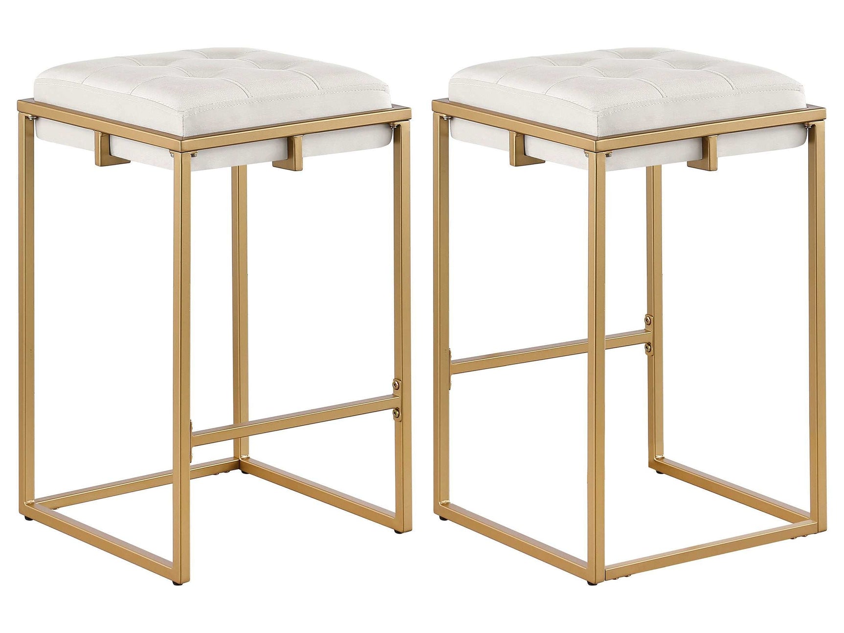 Nadia Beige / Gold Counter Stool - Ornate Home