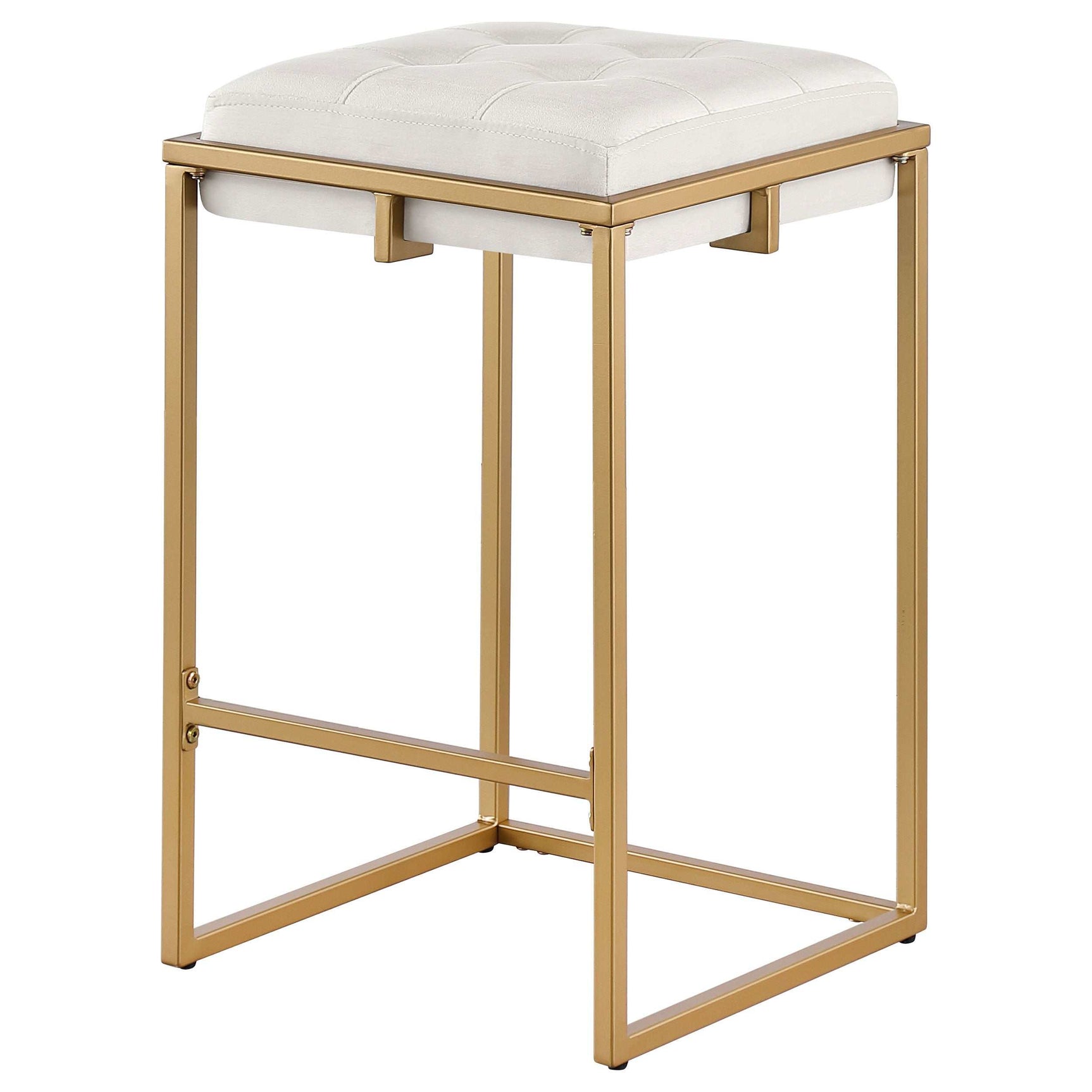 Nadia Beige / Gold Counter Stool - Ornate Home