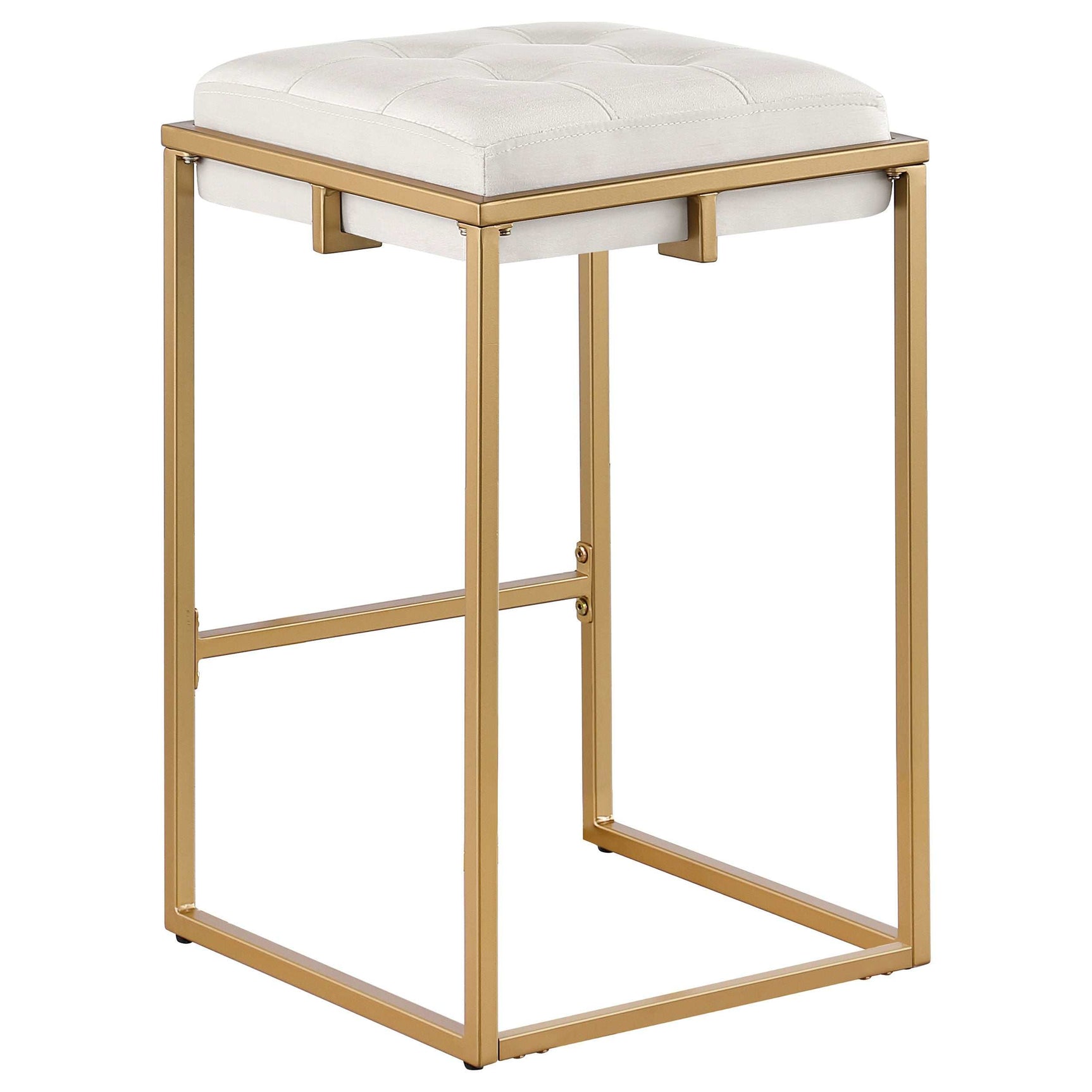 Nadia Beige / Gold Counter Stool - Ornate Home