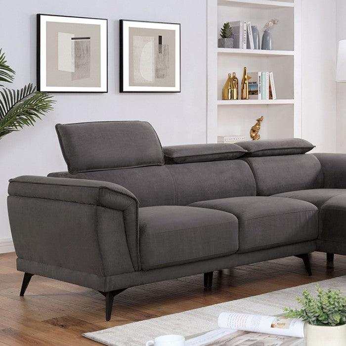 Napanee Dark Gray L Shape Sectional Sofa - Ornate Home