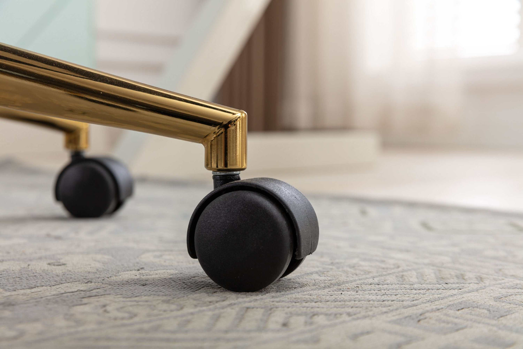 Naval Modern Teddy Adjustable Height 360 Revolving Wheel ,Green - Ornate Home