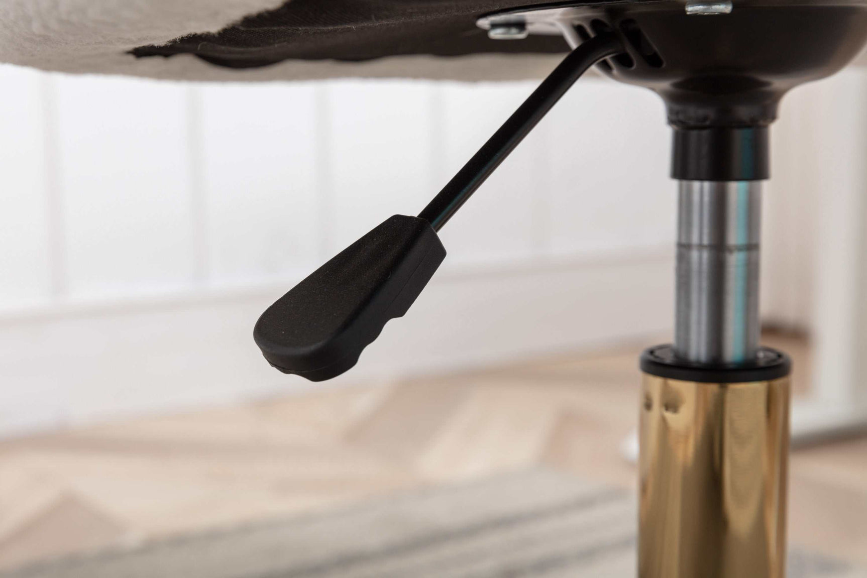 Naval Modern Teddy Adjustable Height 360 Revolving Wheel ,White - Ornate Home