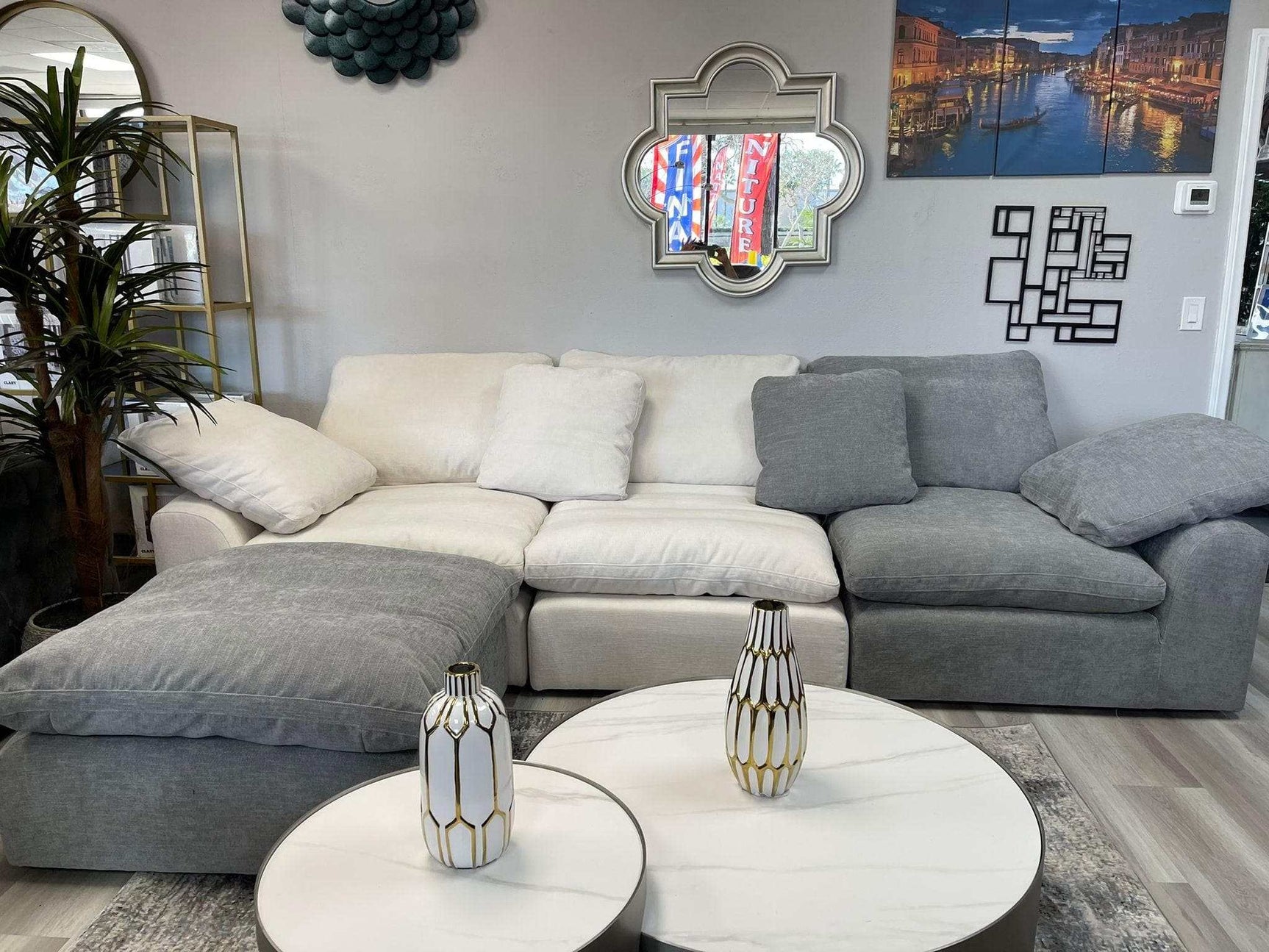 Naveen Ivory Modular Sectional Sofa PreSets - Ornate Home