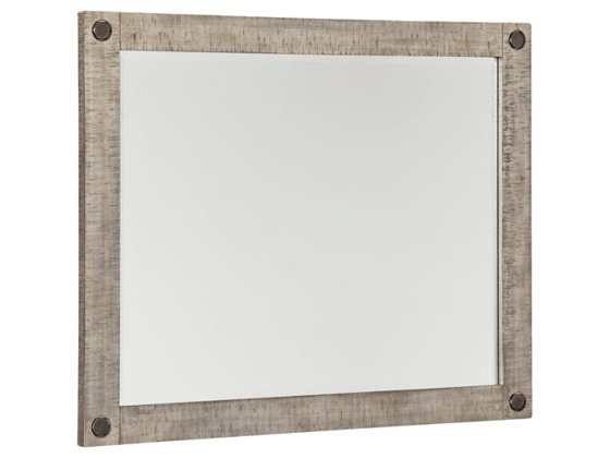 Naydell Rustic Gray Bedroom Mirror - Ornate Home