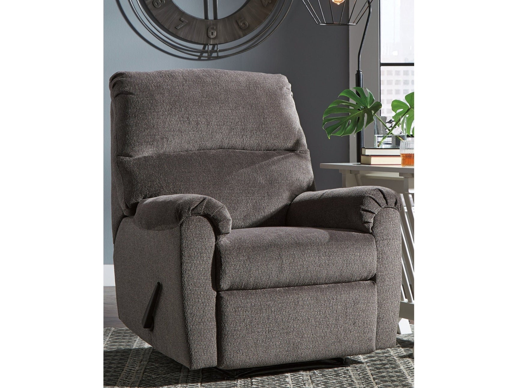 Nerviano Gray Manual Recliner - Ornate Home
