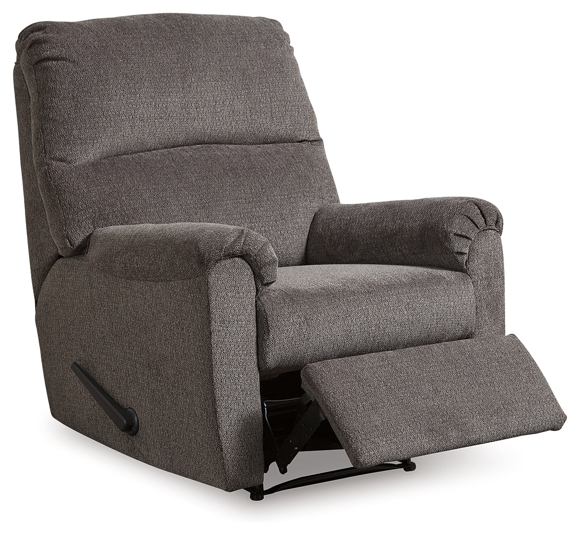 Nerviano Gray Manual Recliner - Ornate Home