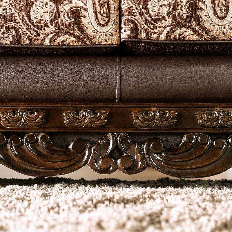 Newdale Brown & Gold Sofa - Ornate Home
