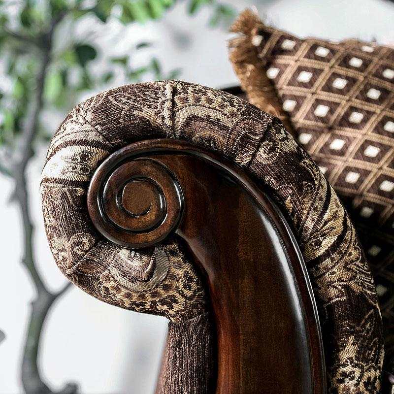 Newdale Brown & Gold Sofa - Ornate Home