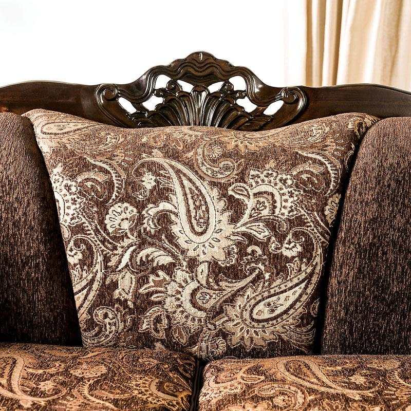 Newdale Brown & Gold Sofa - Ornate Home