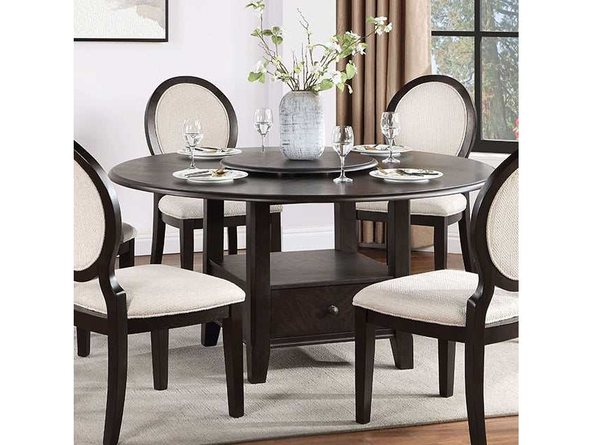Newforte Espresso/Ivory Dining Table - Ornate Home