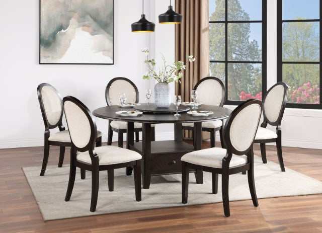 Newforte Espresso/Ivory Dining Table - Ornate Home