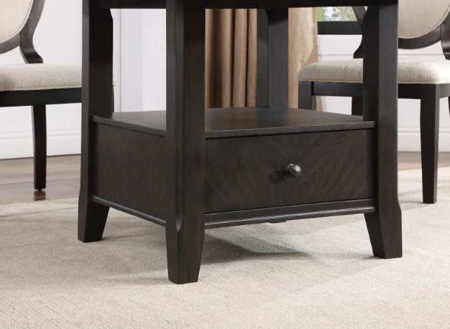 Newforte Espresso/Ivory Dining Table - Ornate Home