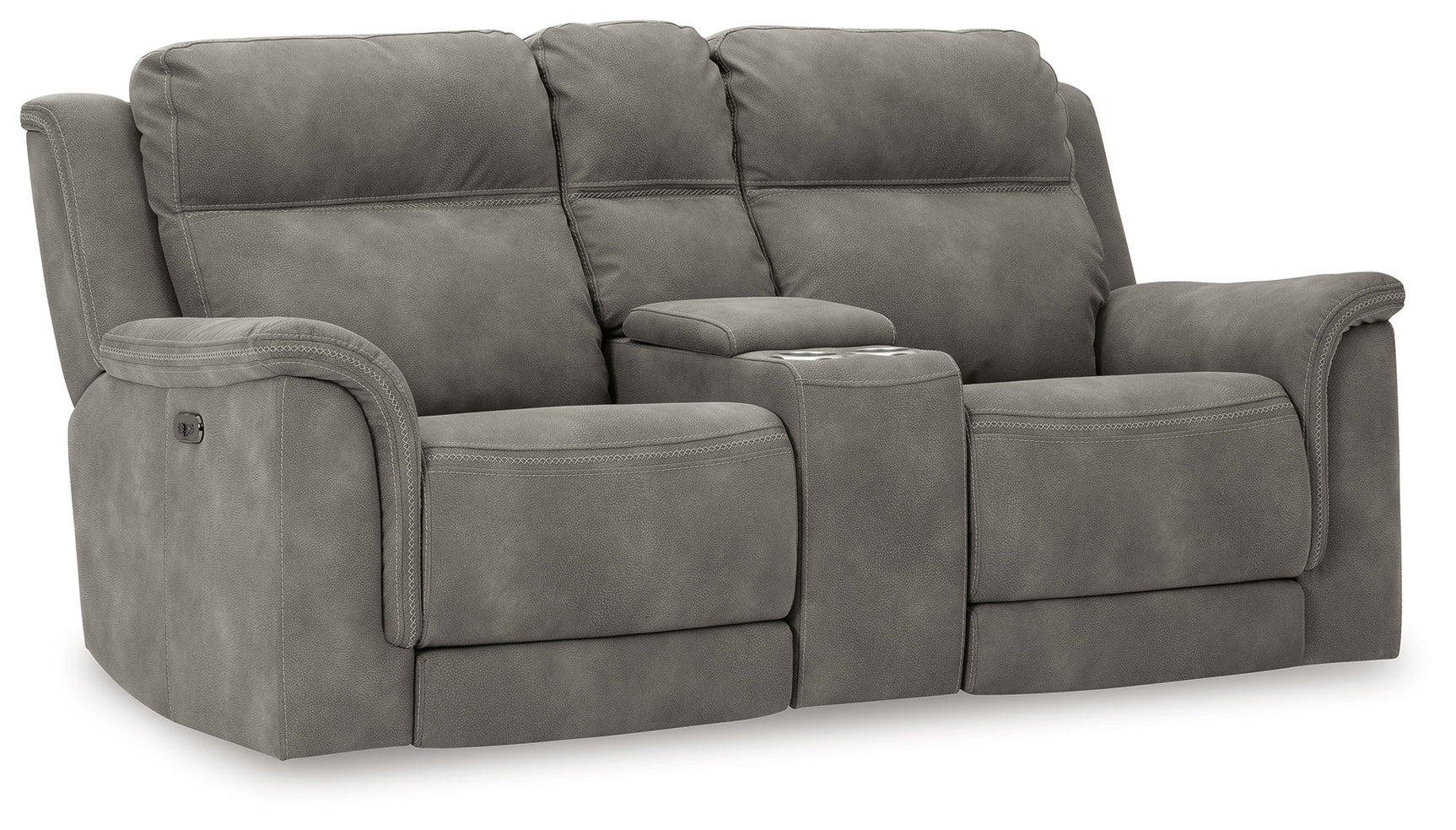 Next-Gen DuraPella Slate Power Reclining Loveseat w/ Console - Ornate Home
