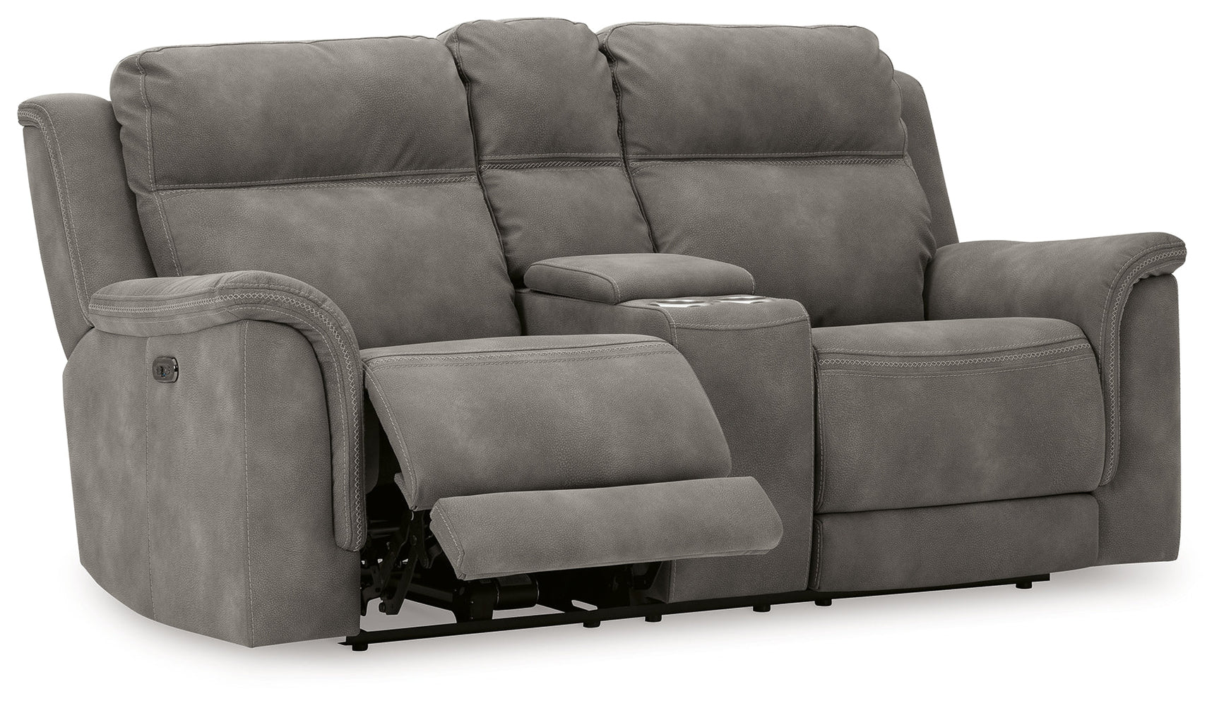 Next-Gen DuraPella Slate Power Reclining Loveseat w/ Console - Ornate Home